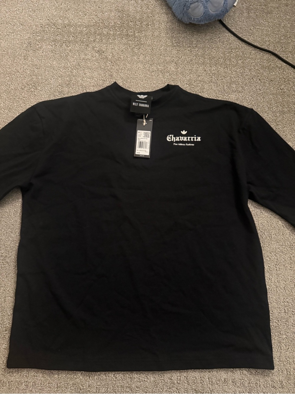 Brand new adidas x Willy Chavarria Logo SS Tee Black 2XS